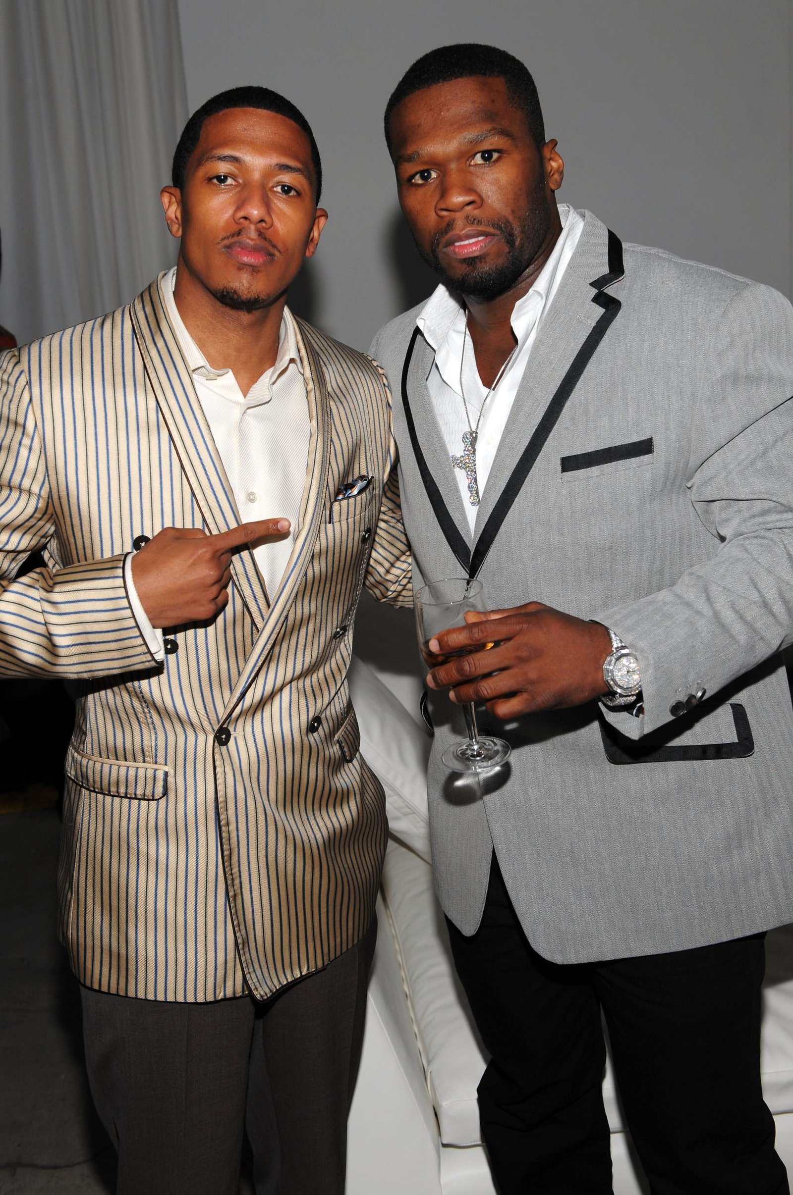 Actor Nick Cannon and rapper 50 Cent