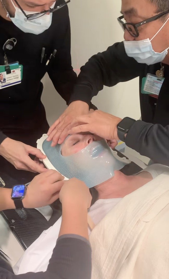 Doherty also shared a video from January of herself getting fitted for the mask.