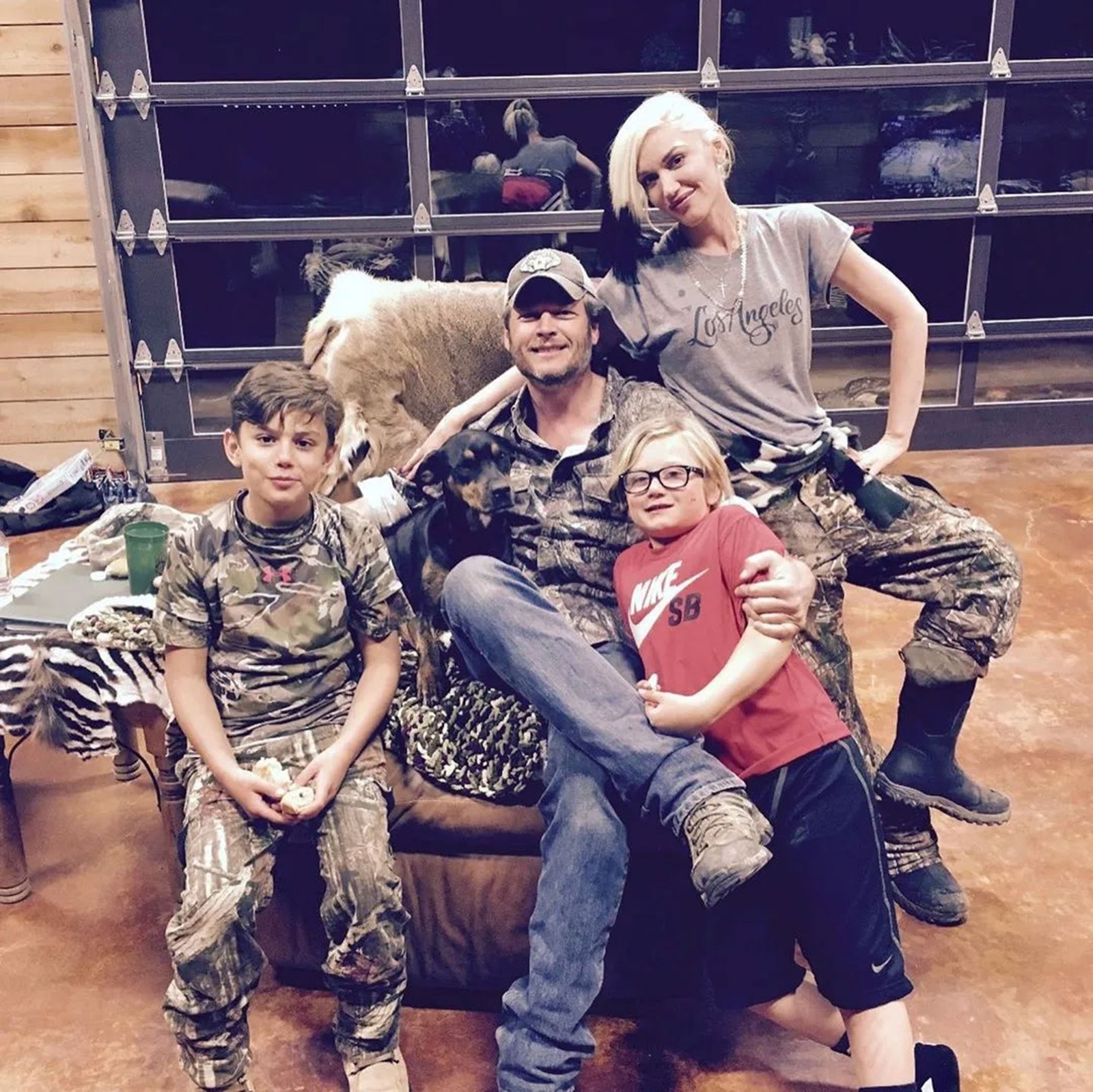 Gwen Stefani, Blake Shelton and her kids