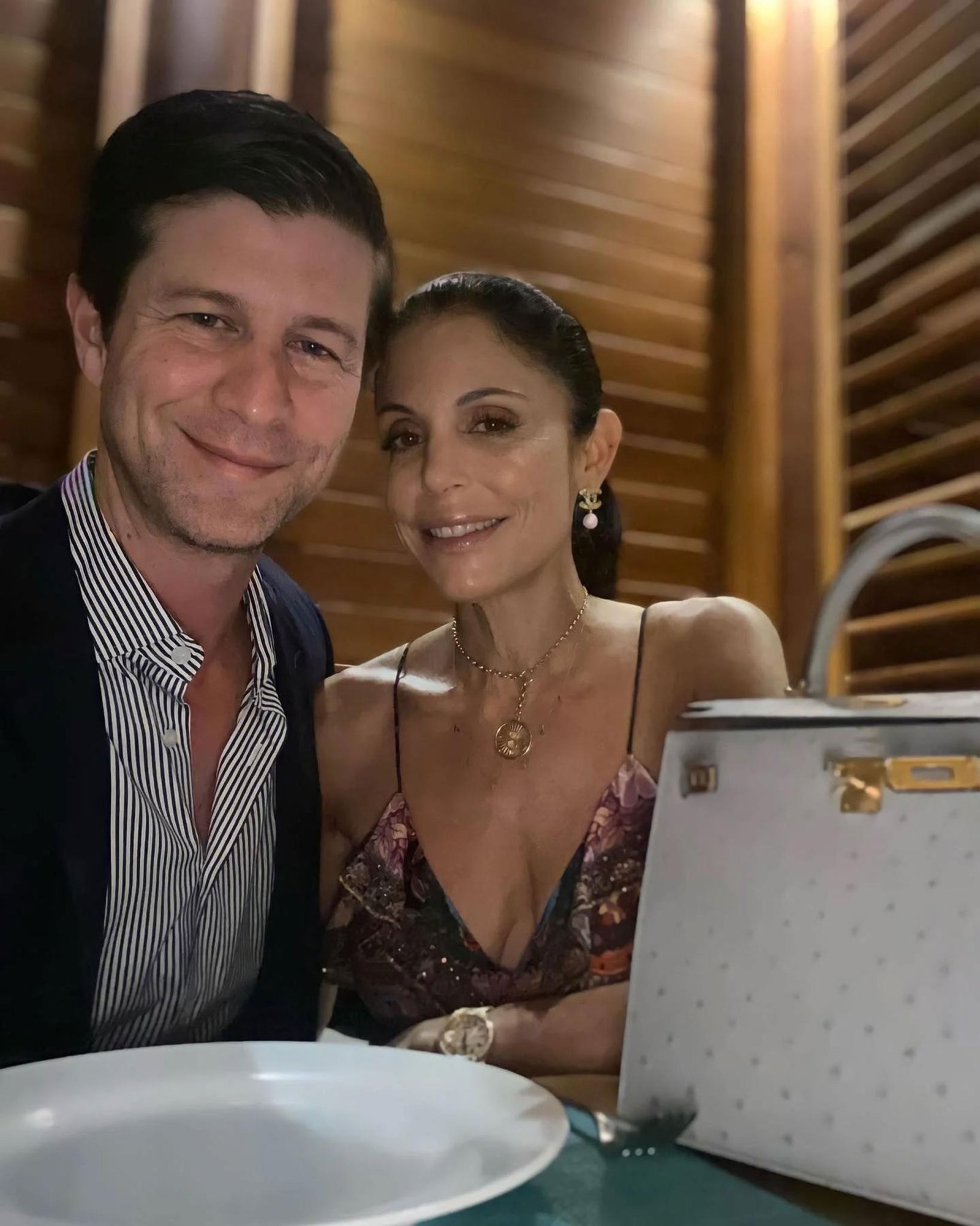 Paul Bernon and Bethenny Frankel in a a selfie. 