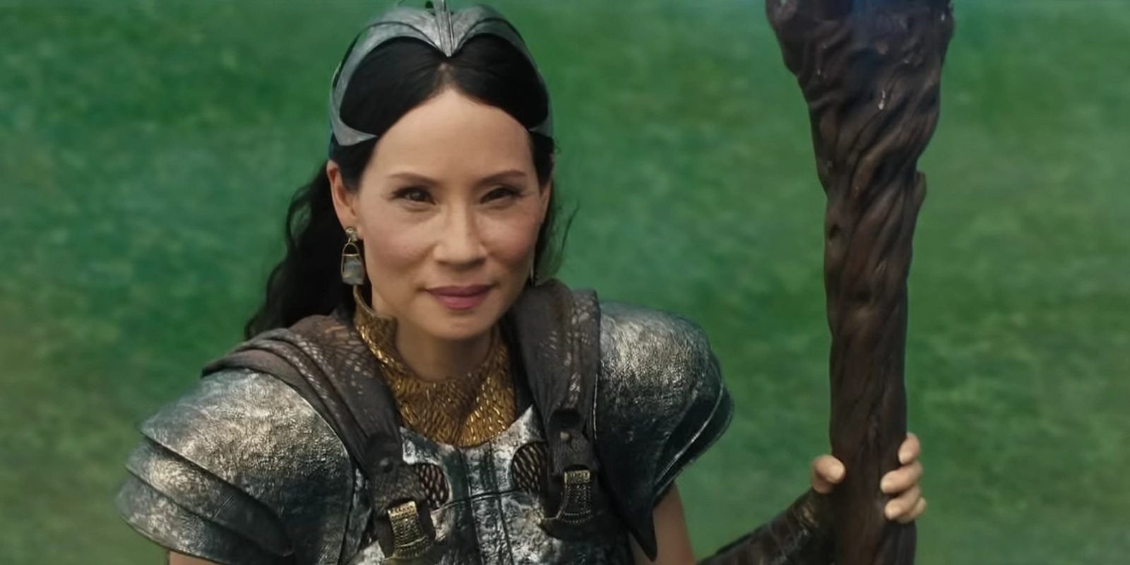 Lucy Liu in costume in Shazam Fury of the Gods