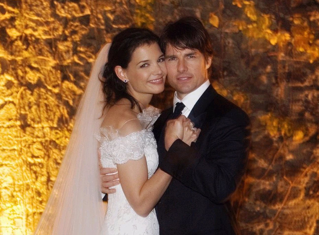 Tom Cruise and Katie Holmes on their wedding day in 2006.