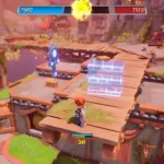 Four of the different character abilities in Crash Team Rumble, as seen in game