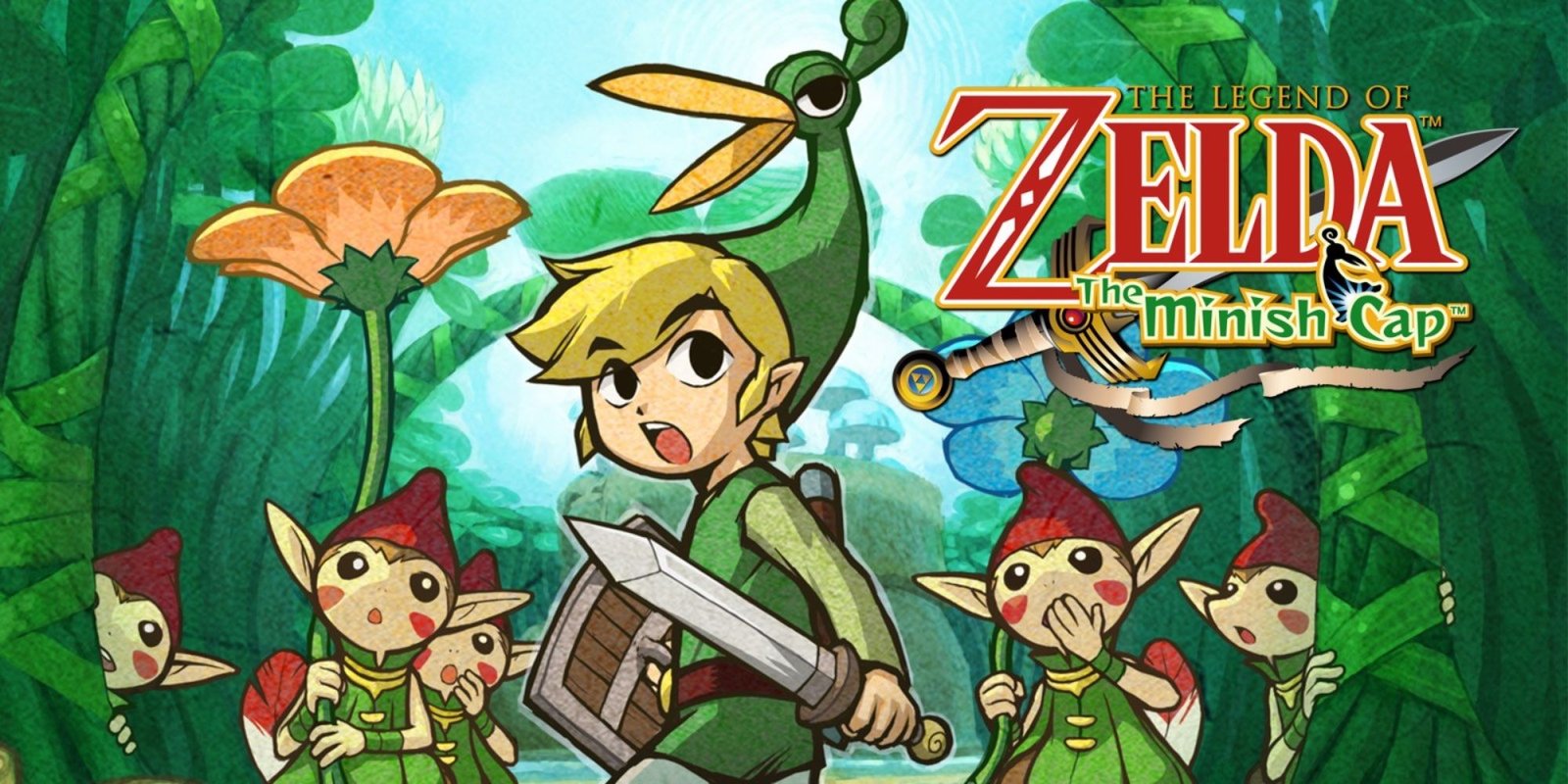 Minish cap: Cover of the game featuring Link wearing his cap