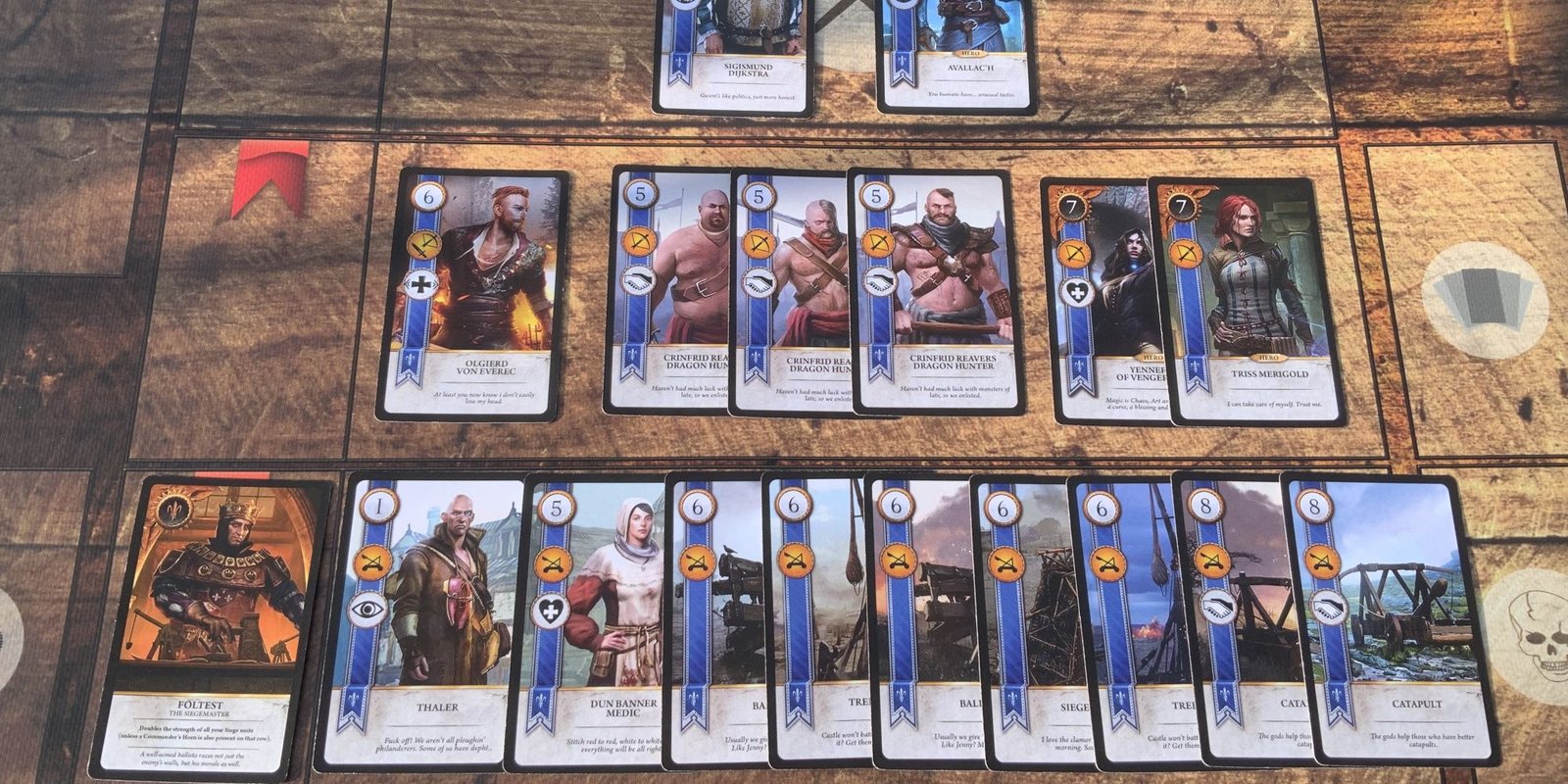 A selection of Northern Realms Gwent cards from The Witcher 3: The Wild Hunt