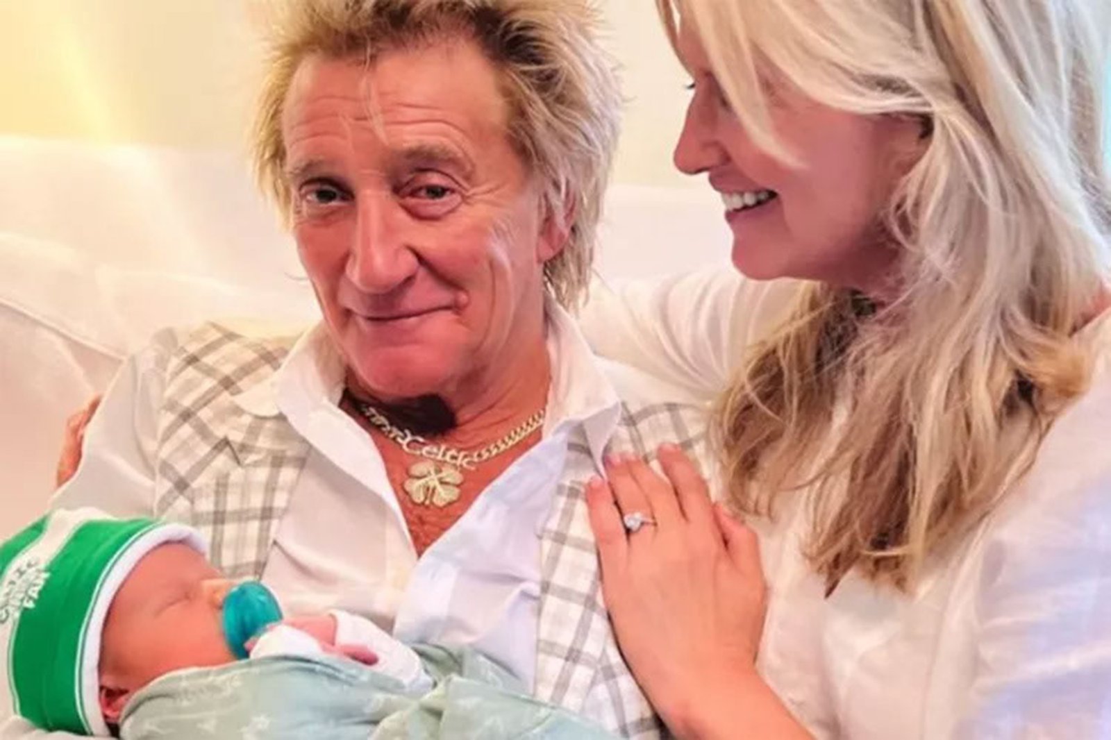 Rod Stewart shares first photos of his two new grandchildren