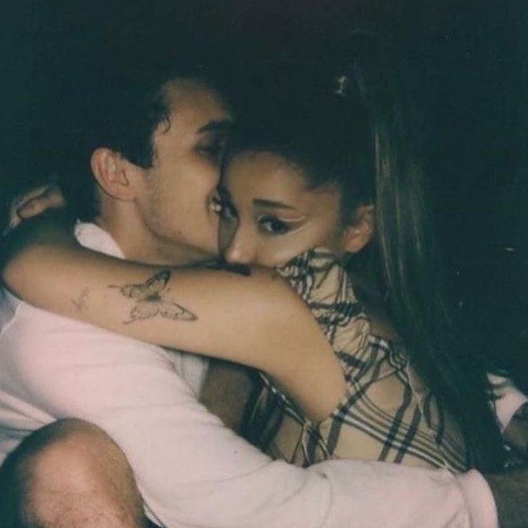 Ariana Grande and Dalton Gomez hugging