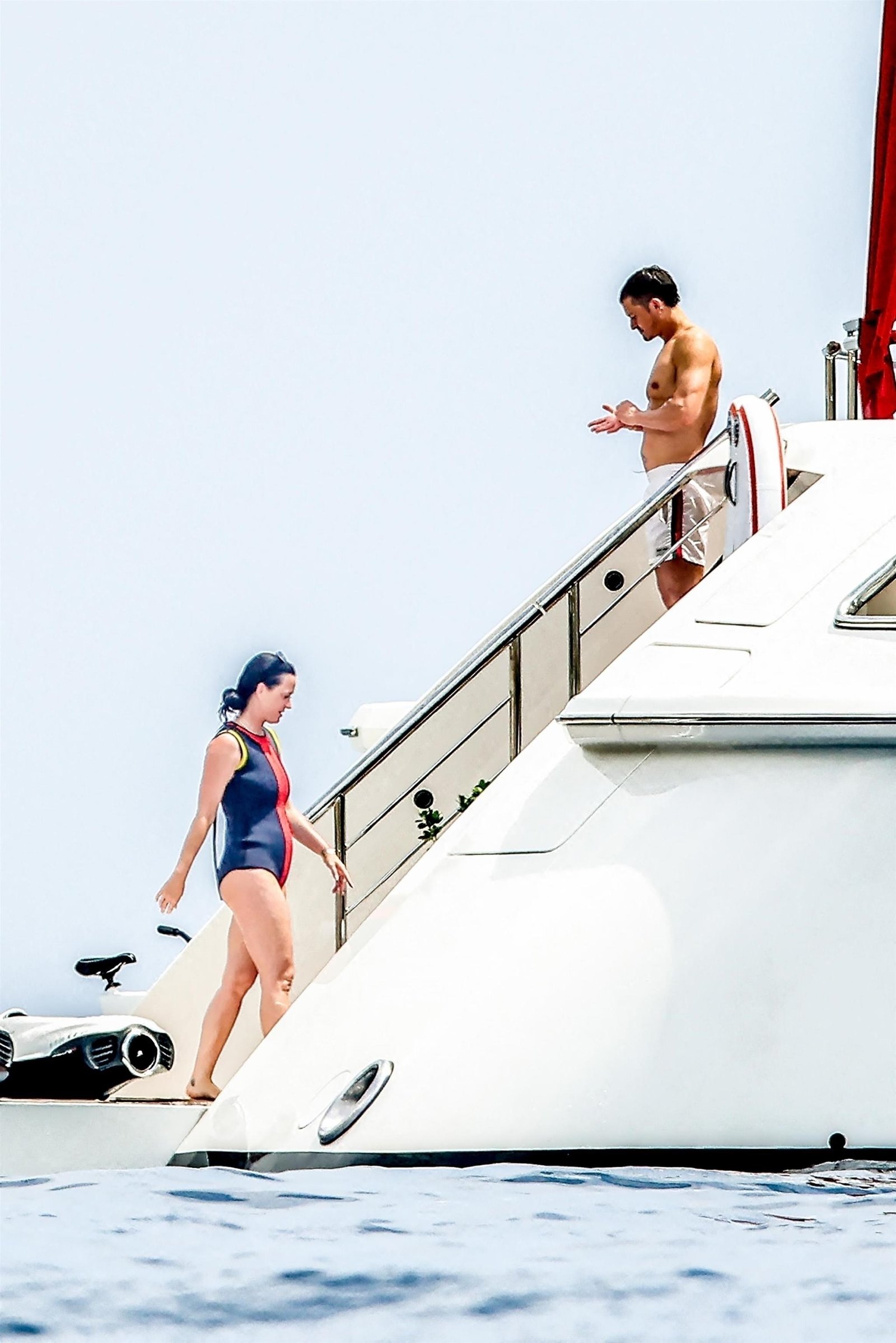 Orlando Bloom and Katy Perry on a yacht