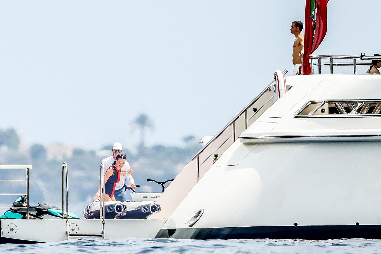 Orlando Bloom and Katy Perry on a yacht