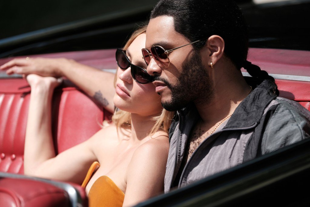 Lily-Rose Depp and The Weeknd in "The Idol." 