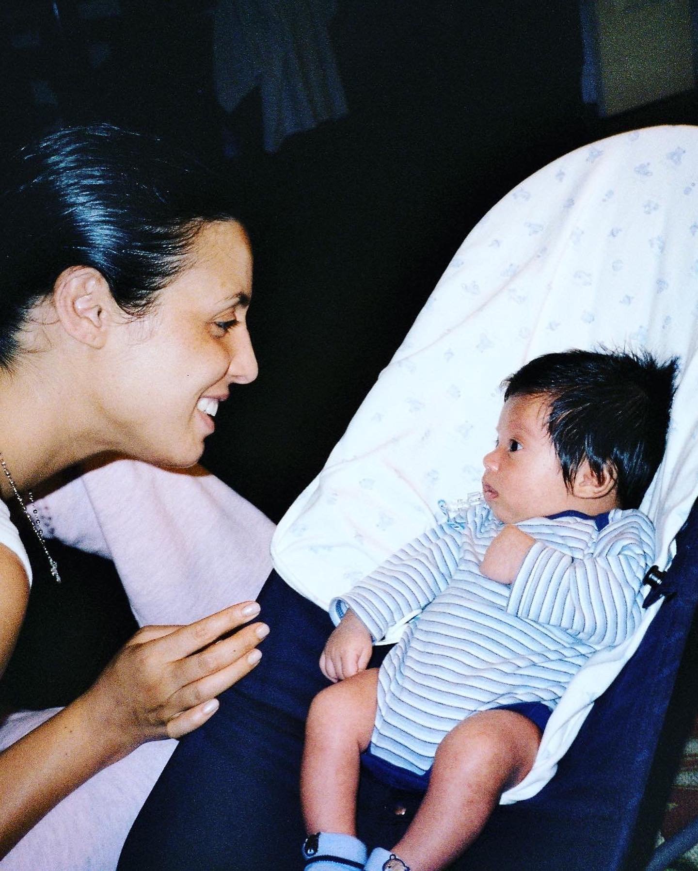 Drena De Niro with her son, Leandro.