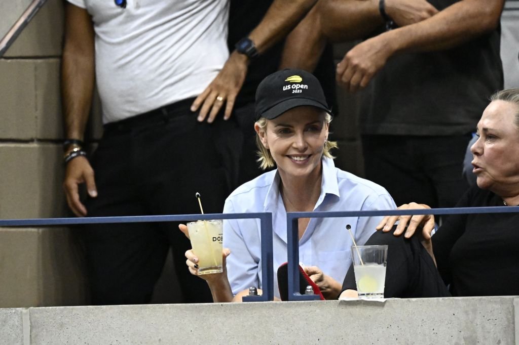 Charlize Theron at the 2023 US Open. 